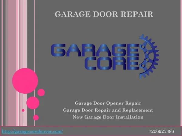 Garage Door Opener Repair and New Garage Door Installation in Denver