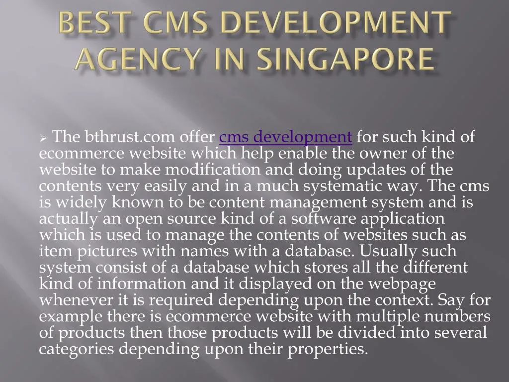 best cms development agency in singapore