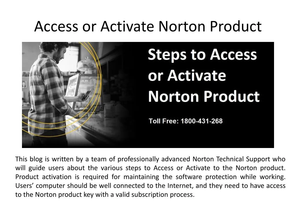 access or activate norton product