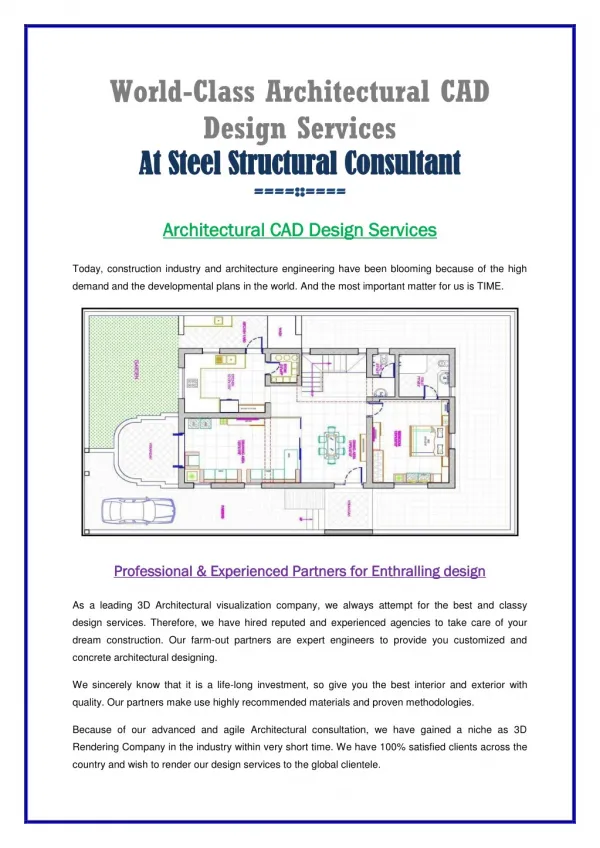 World Class Architectural CAD Design Services