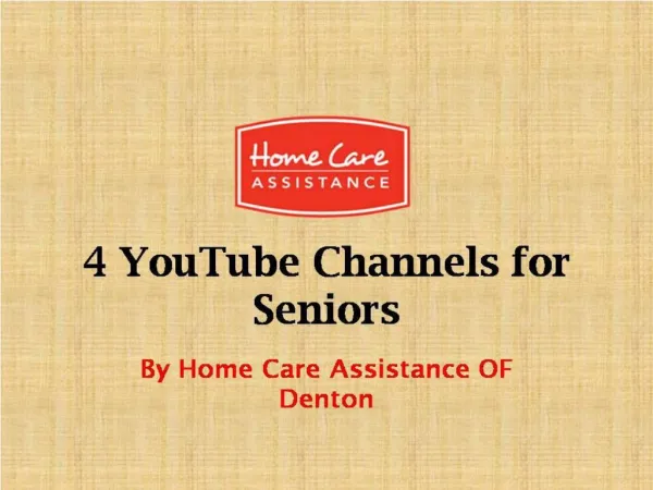 4 YouTube Channels for Seniors