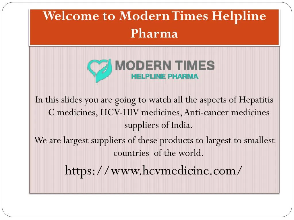 welcome to modern times helpline pharma