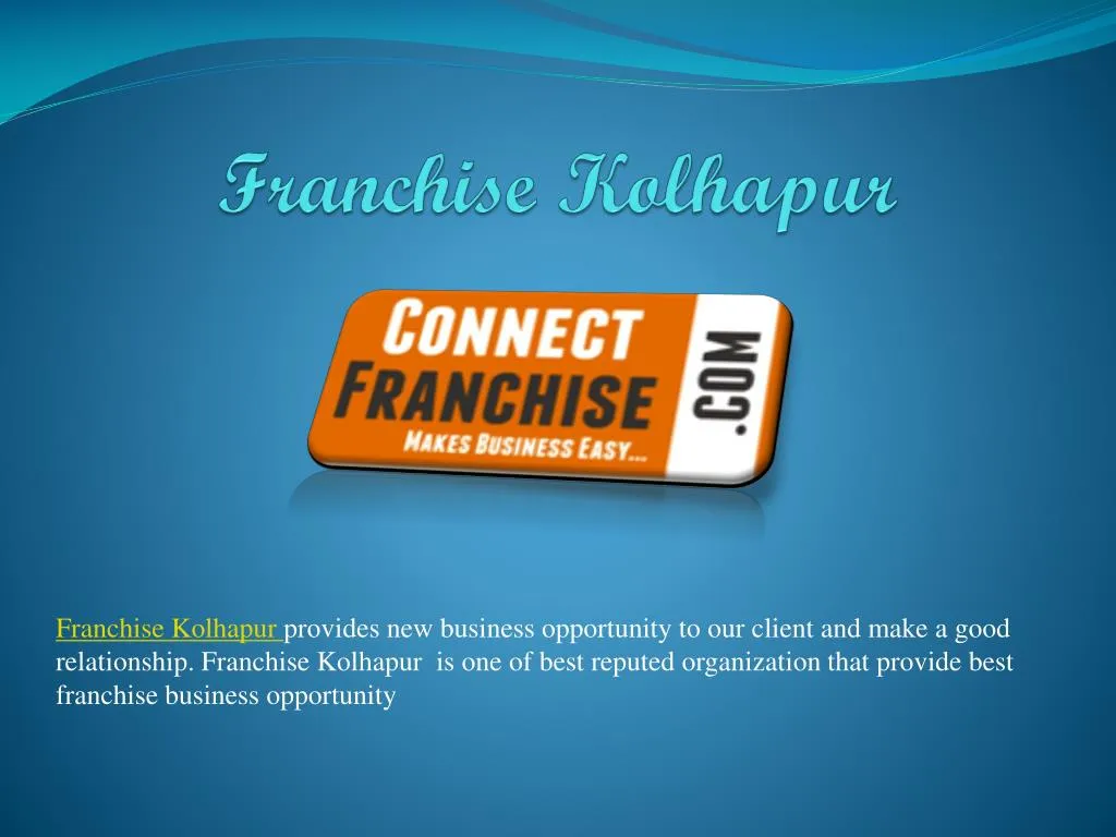 franchise kolhapur
