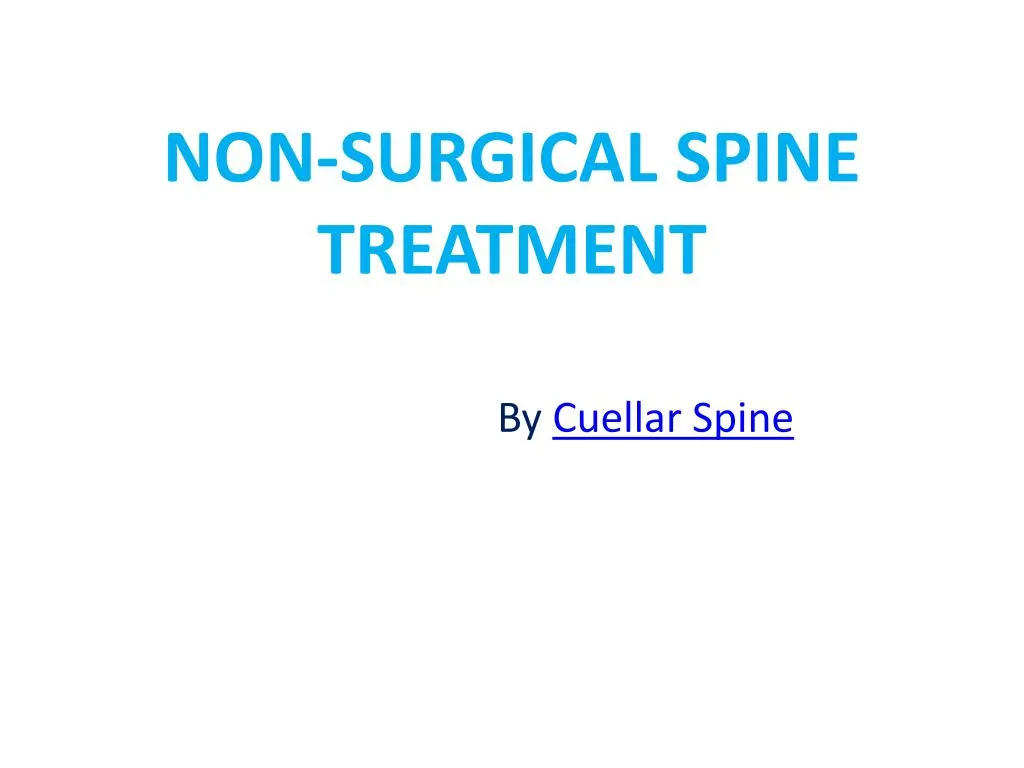 non surgical spine treatment