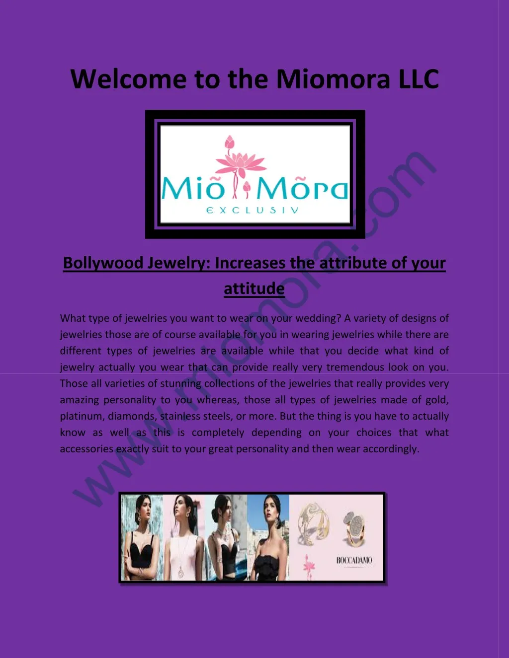 welcome to the miomora llc
