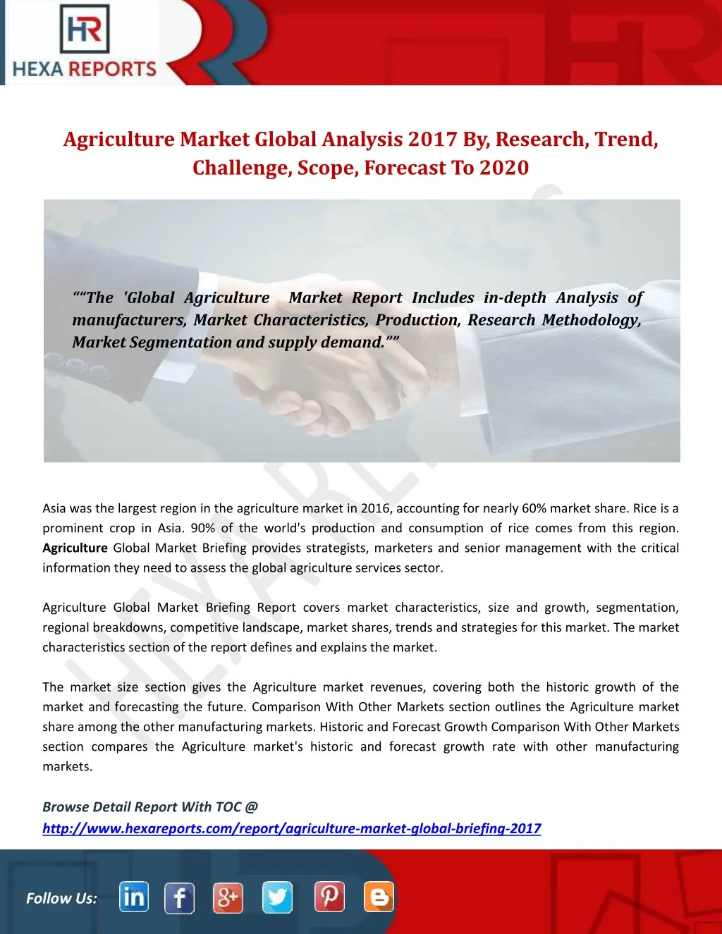 agriculture market global analysis 2017