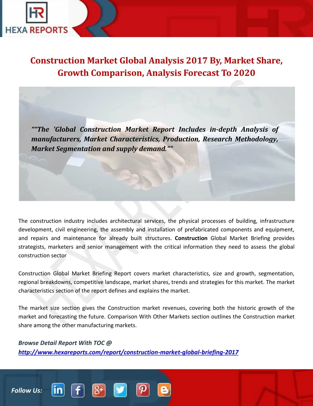 construction market global analysis 2017