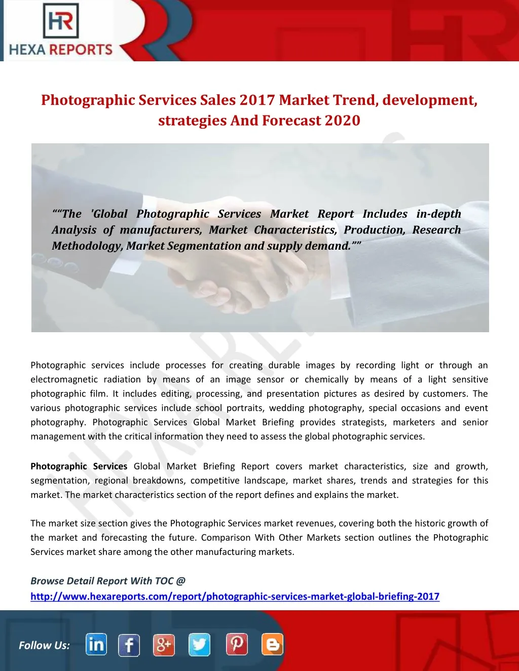 photographic services sales 2017 market trend