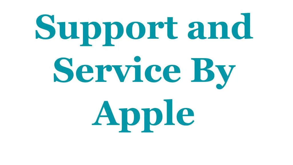 support and service by apple