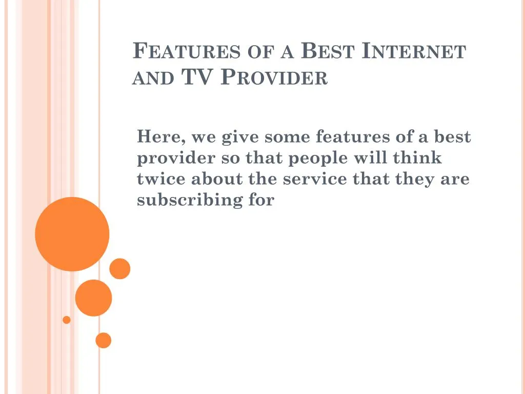 features of a best internet and tv provider