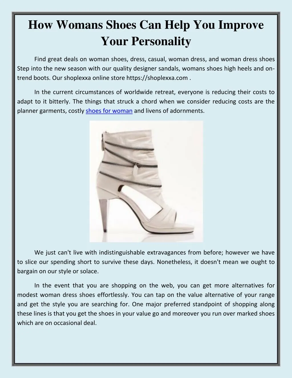 how womans shoes can help you improve your