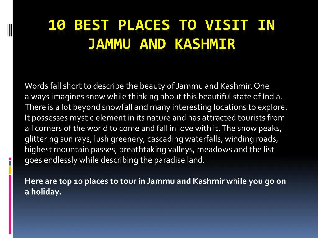 10 best places to visit in jammu and kashmir