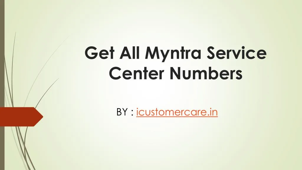 get all myntra service center numbers