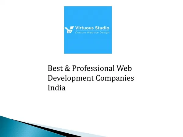 Best and Top Web Development Companies India