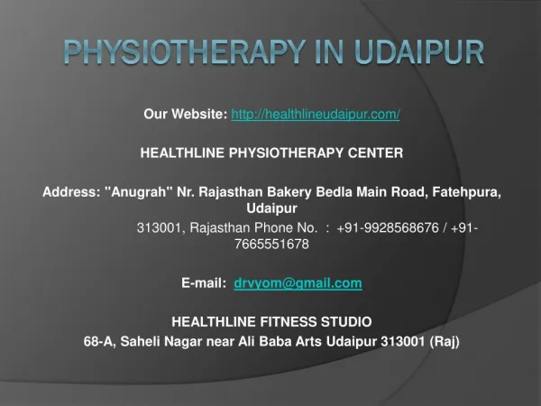 Physiotherapy in Udaipur