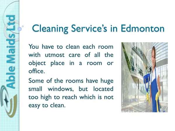 Cleaning Service’s In Edmonton