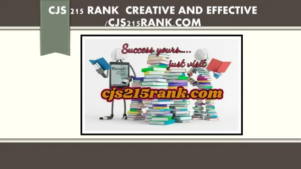 CJS 215 RANK Creative and Effective /cjs215rank.com