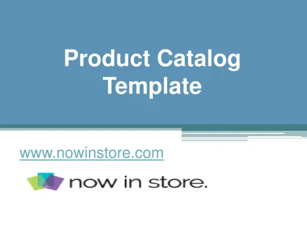 Product Catalog Template - www.nowinstore.com