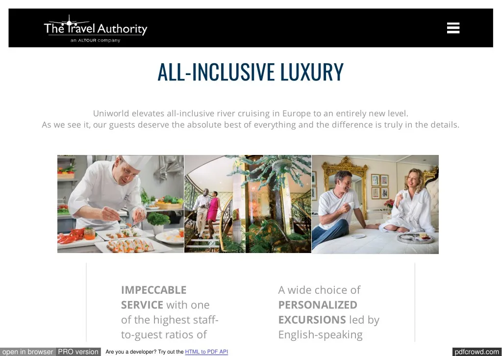 all inclusive luxury