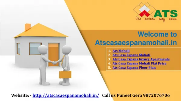 Ats Casa Espana Mohali | Ats Flats Price | Puneet Gera 9872076706