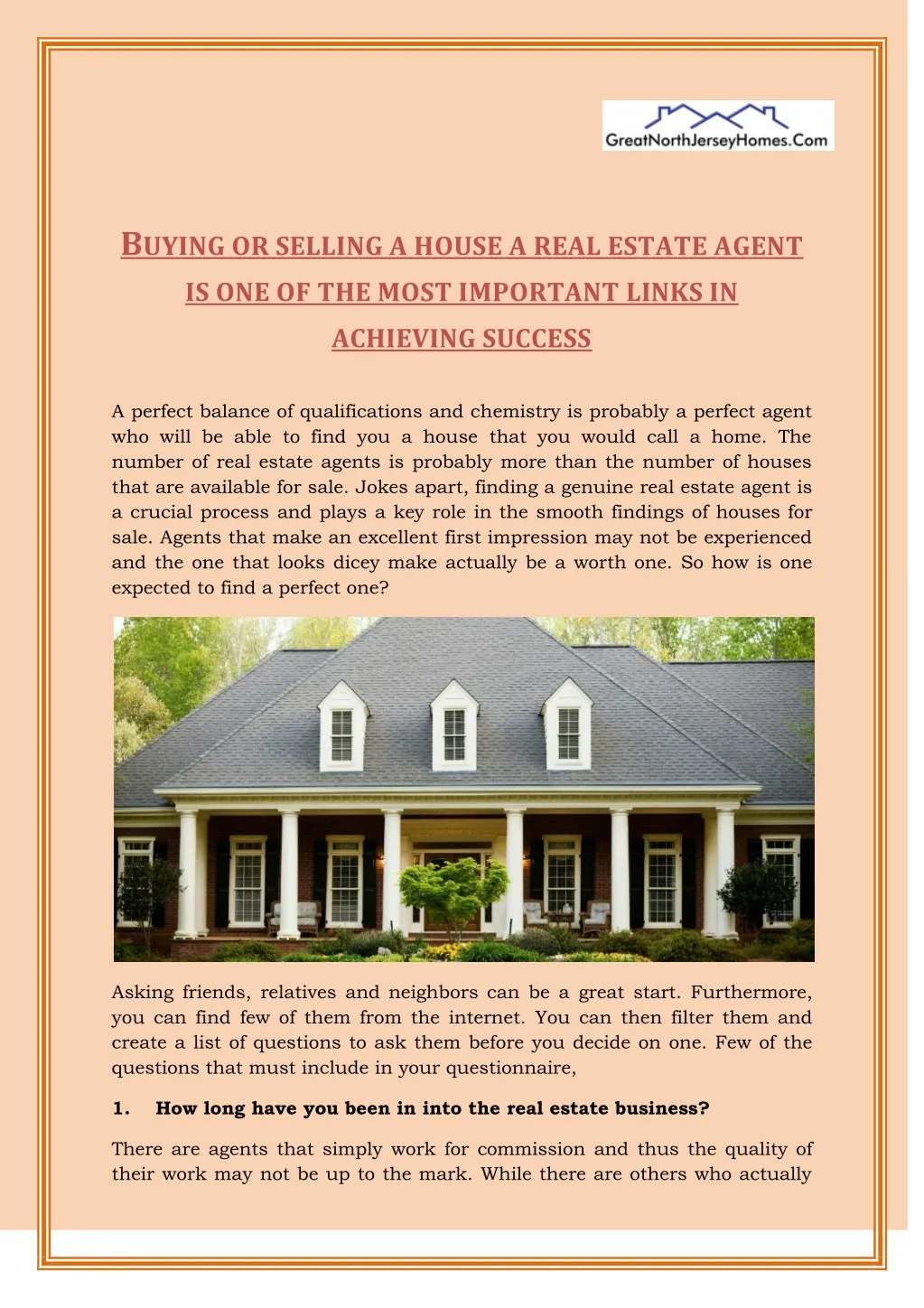 b uying or selling a house a real estate agent