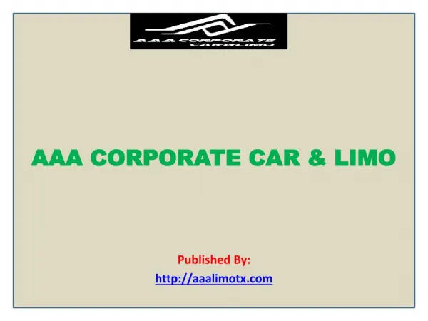AAA CORPORATE CAR & LIMO