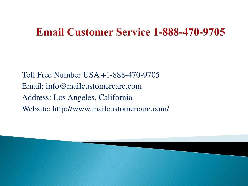 email customer service 1 888 470 9705