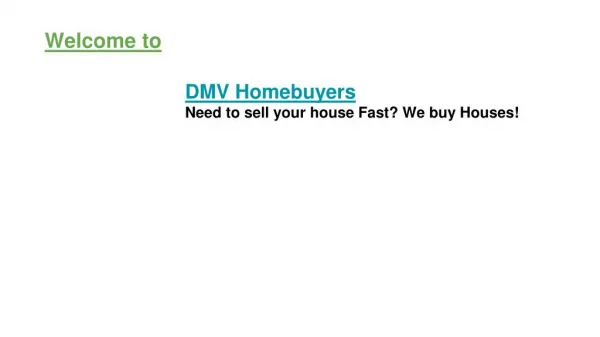 DMV Home buyers