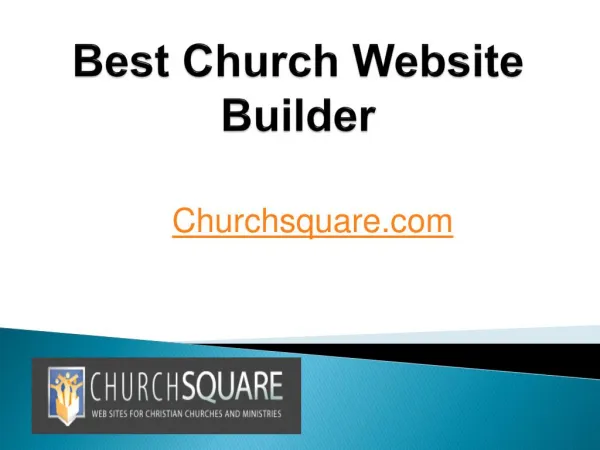 Best Church Website Builder - www.churchsquare.com
