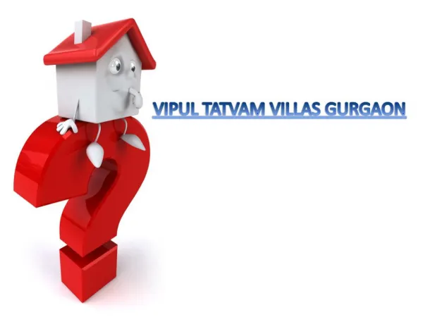 Vipul Tatvam Villas Price List