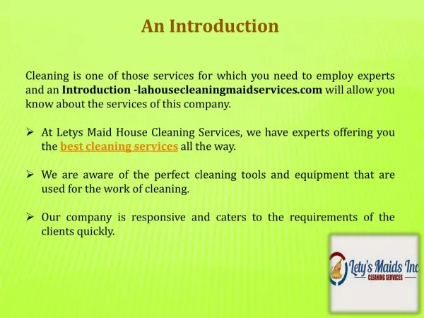 Most Reputed Company for in House Cleaning Services
