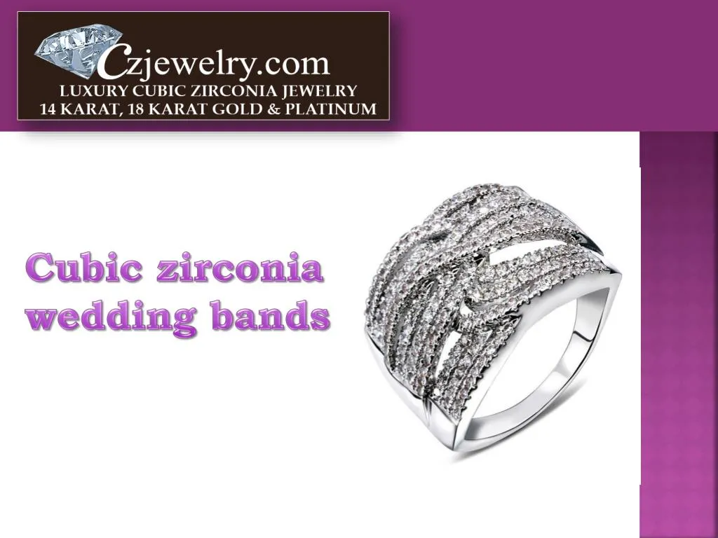 cubic zirconia wedding bands