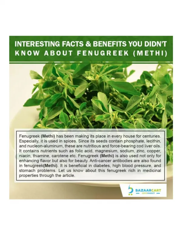 Interesting Facts & Benefits You Didn't Know About Fenugreek (Methi)