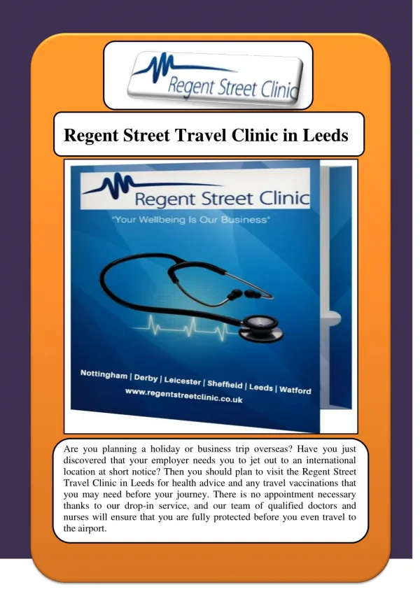 Travel Clinic in Leeds