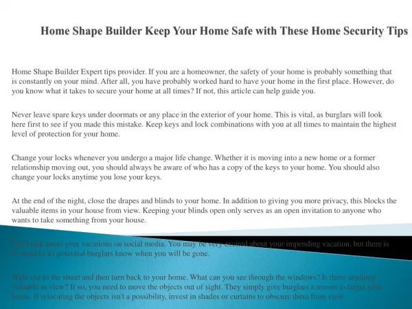 Home Shape Builder More On Home Improvement Than You Can Find Anywhere Else!