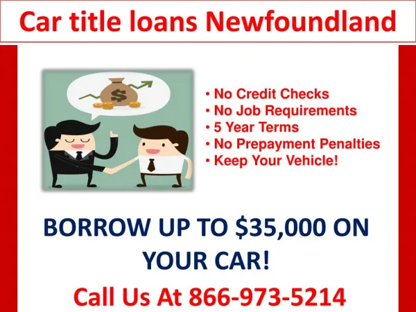 Car title loans Newfoundland