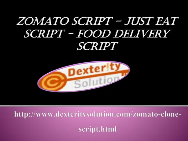 Zomato Script - Just Eat script - Food Delivery script