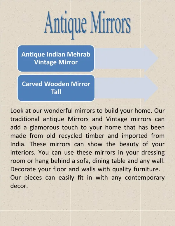 Antique Mirrors