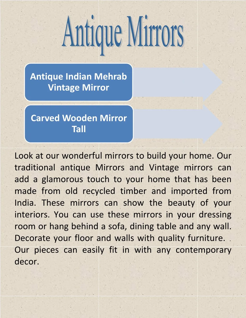antique indian mehrab vintage mirror