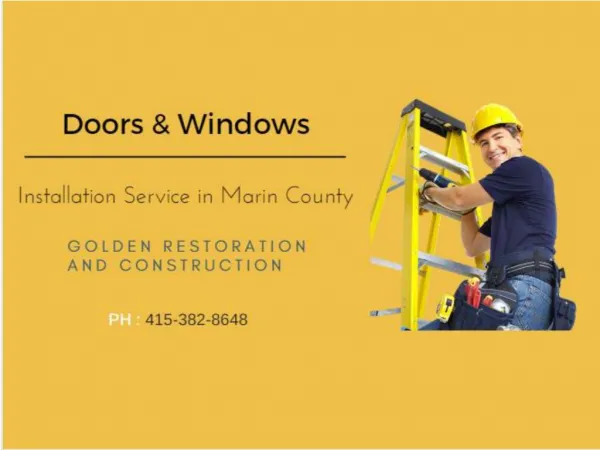 Doors & Windows Installation Service in Marin County