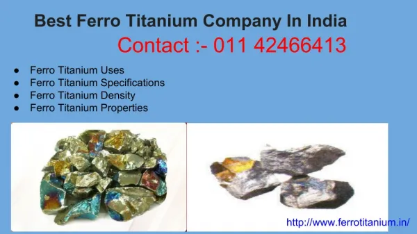 Ferro Titanium Lumps| Manufactures| Supplires| India