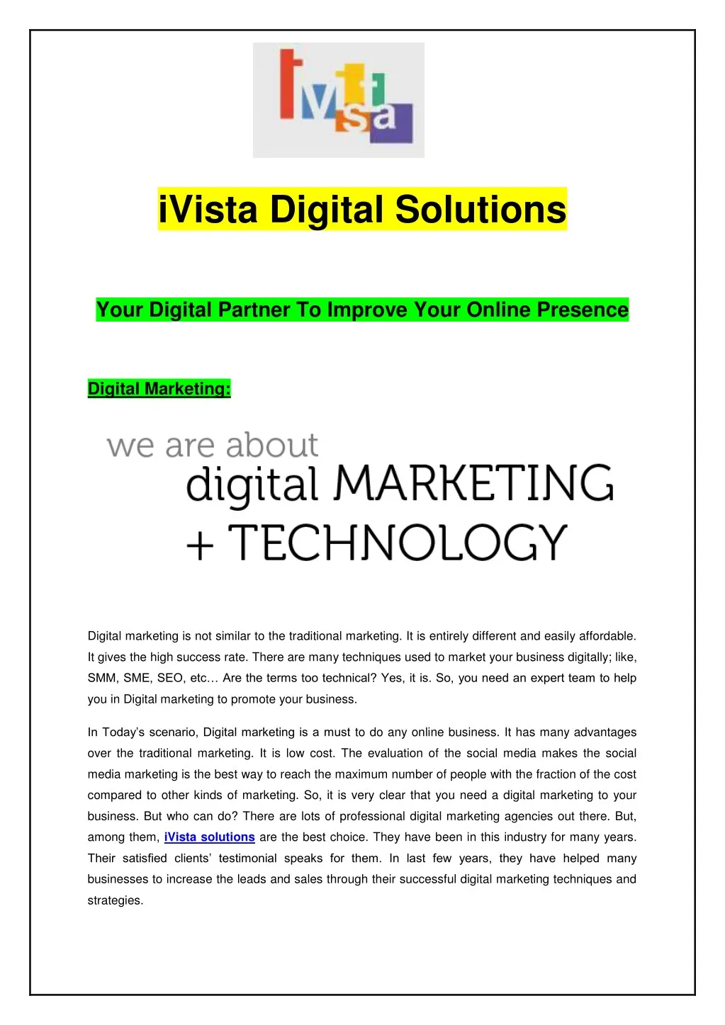 ivista digital solutions