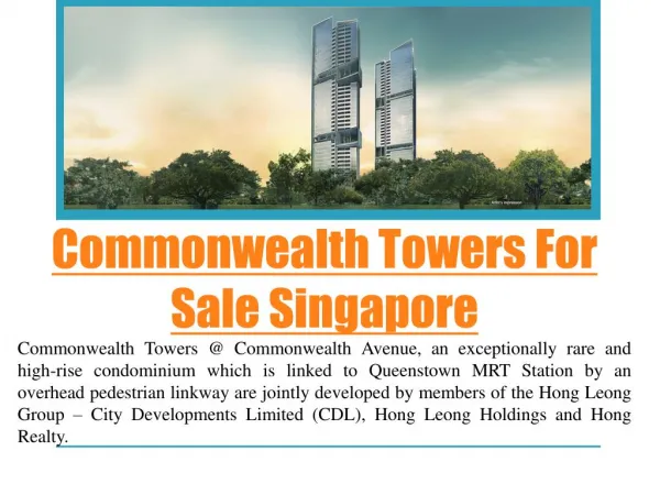 Commonwealth Towers Singapore