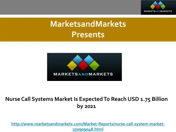 Nurse Call Systems Market Is Expected To Reach USD 1.75 Billion by 2021