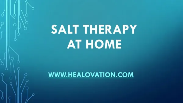 Salt Therapy
