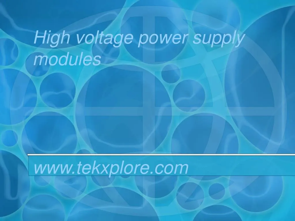 high voltage power supply modules
