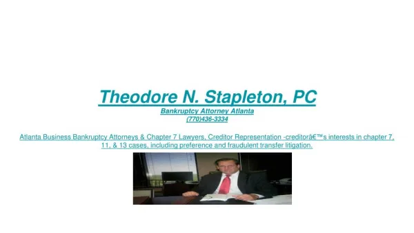 Bankruptcy Lawyer Atlanta GA – Chapter 7 & Chapter 11 Attorney