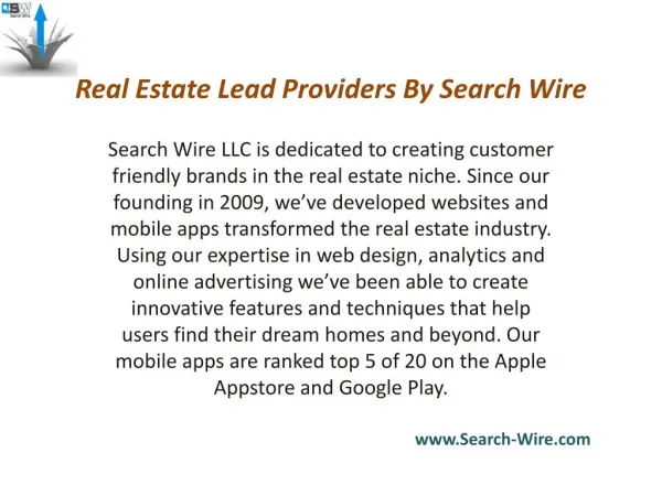 Real Estate Lead Providers By Search-Wire