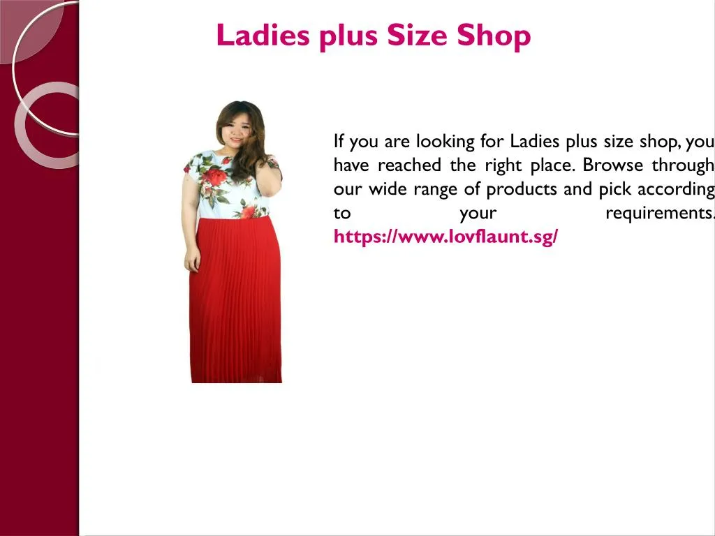 ladies plus size shop