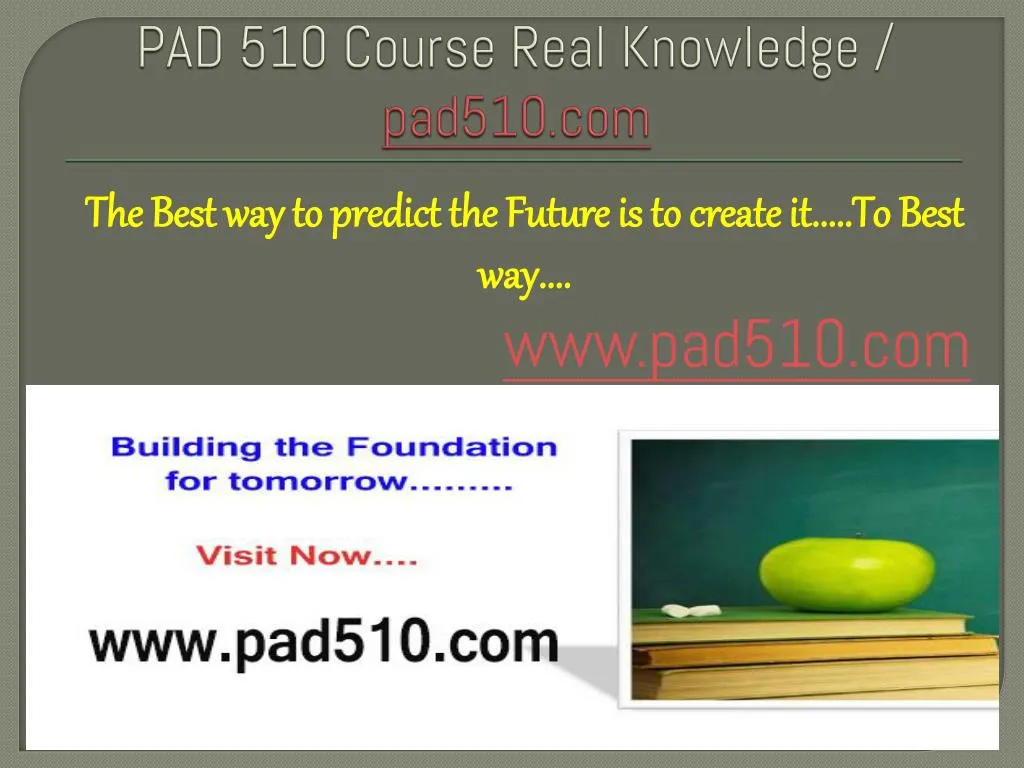 pad 510 course real knowledge pad510 com